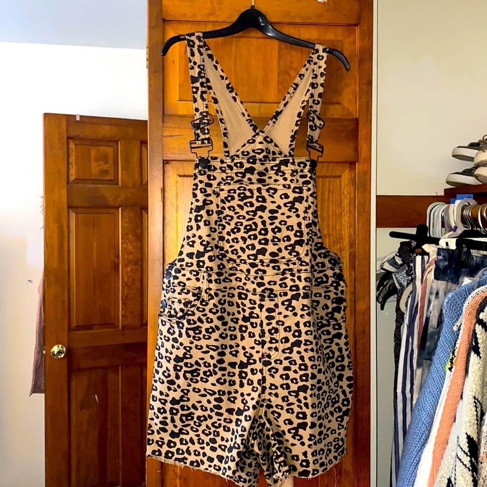 Cheetah Print Overalls